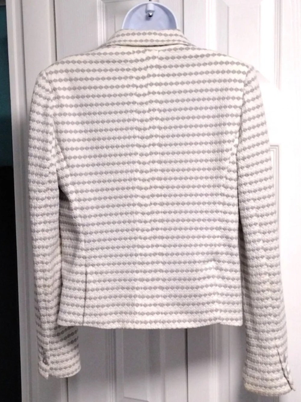 Anthropologie Cartonnier gray and white patterned blazer - Picture 6 of 13